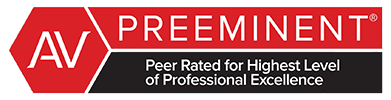 AV Preeminent | Peer Rated for Highest Level of Professional Excellence